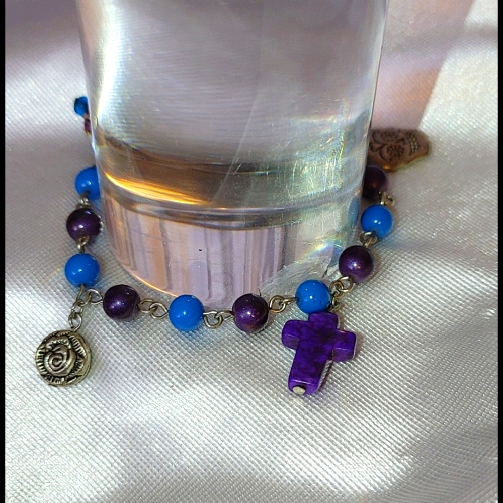 HipStartArt dia de los muertos charm bracelet